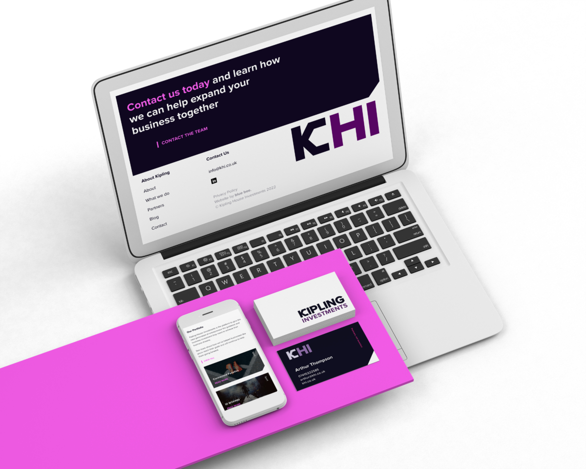 KHI brand pack and website go live mock ups